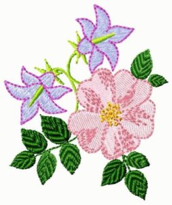 fre embroidery design flowers