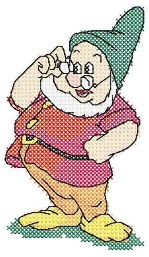 Free machine cross-stitch design "Gnome"