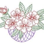 Flowers in a basket-free embroidery design Flowers in a basket-free embroidery design