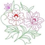 Elegant flowers-embroidery designs