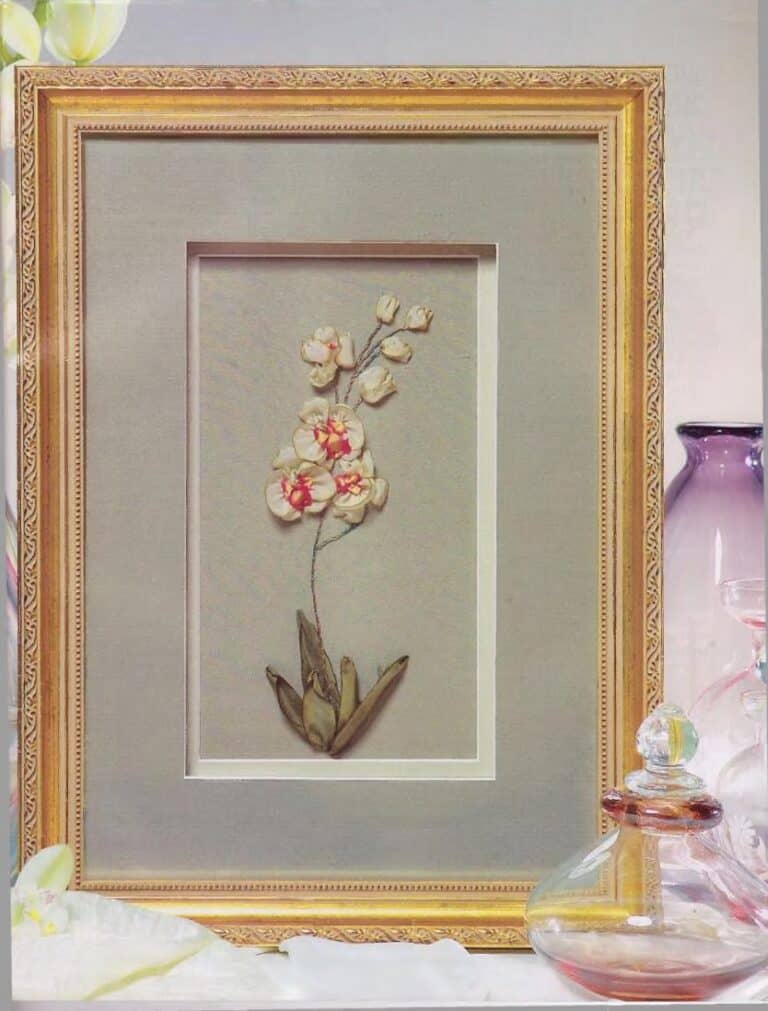 Silken orchid-embroidery project