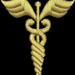 Caduceus-machine embroidery design