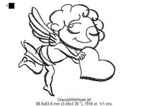 free embroidery design cherub 