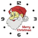 Christmas clock -free embroidery design
