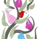 Free embroidery design "Flowering peas"