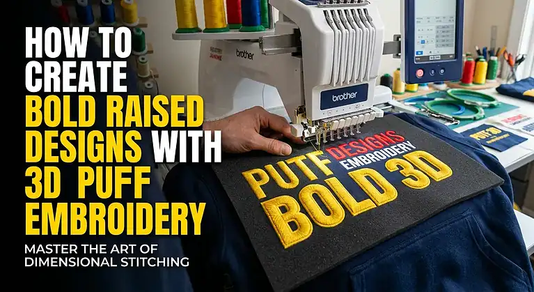 How to create bold raised designs with 3D puff embroidery