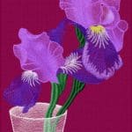 Free embroidery design-Irises