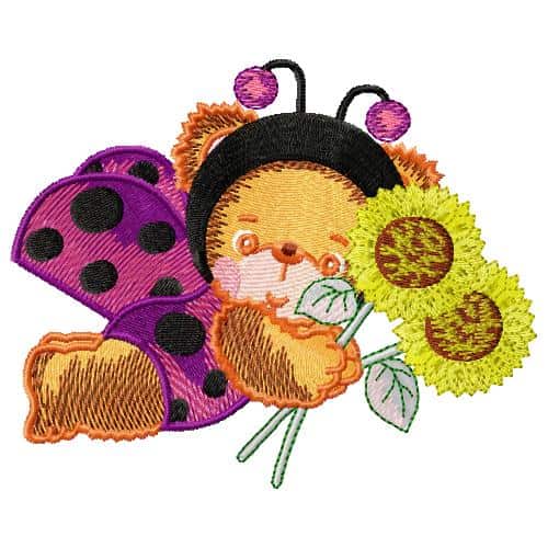 Ladybug bears-machine embroidery designs