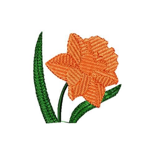 Orange Chrysanthemum-embroidery design