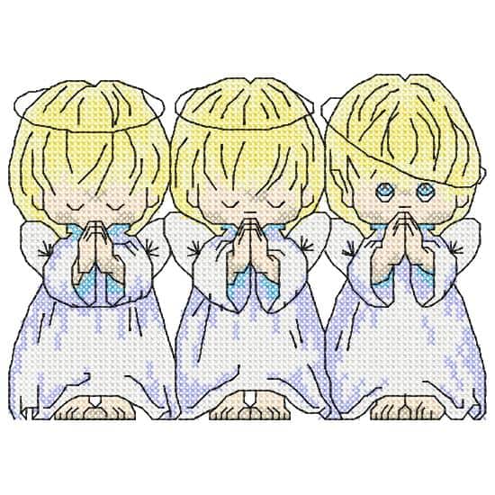 Three angels -embroidery design