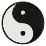 Yin Yang-embroidery design