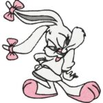 Bunny-girl-machine embroidery design