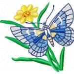 Embroidery designs with butterflies