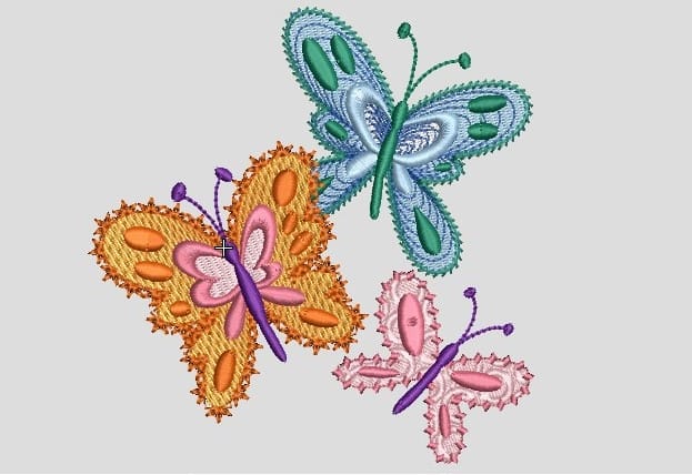 Butterflies-free embroidery design