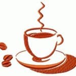 free embroidery design coffee