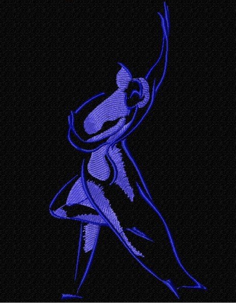 Dance-free embroidery design