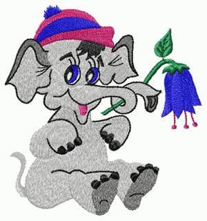 free embroidery design Baby elephant