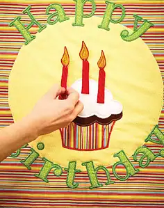 How to Make a Birthday Banner with Machine Embroidery and Appliqué