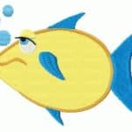 free embroidery design yellow fish