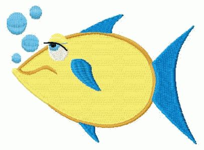 free embroidery design yellow fish