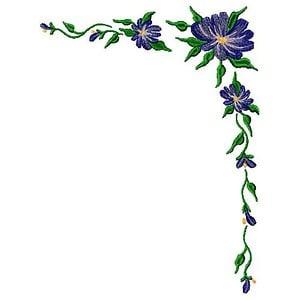 forget-me-not embroidery suitable for decorating napkins and towels