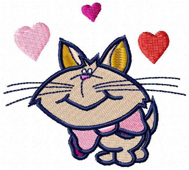 Funny cats-12 embroidery designs