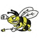 Funny wasp- machine embroidery design