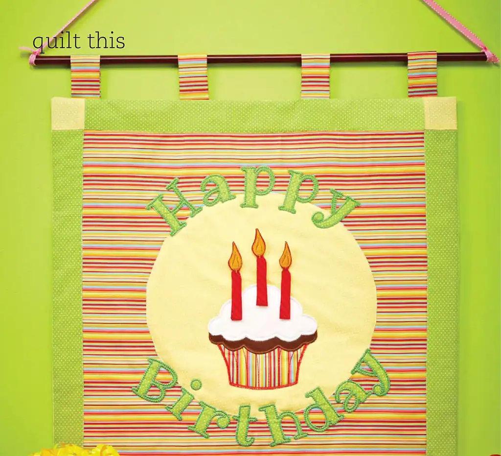 How to Make a Birthday Banner with Machine Embroidery and Appliqué — Complete Sewing Tutorial
