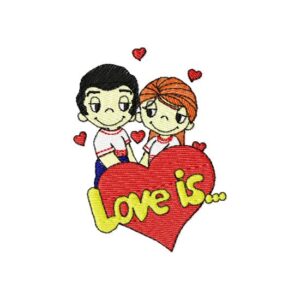 Embroidery design "Love is..."