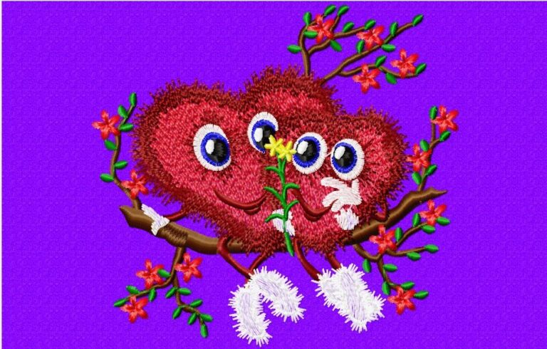Loving hearts-free embroidery design