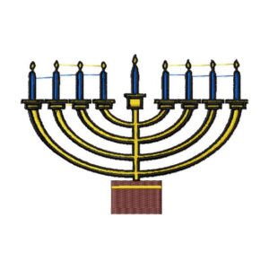 Menorah (Hanukkah)-embroidery design