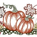 Embroidery design "Autumn motive with pumpkin" 
