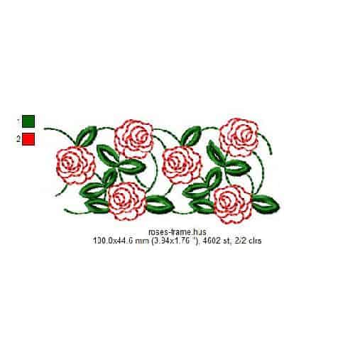 Roses(frame)-embroidery design