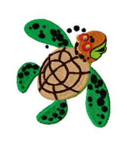 Free embroidery design Turtle