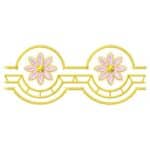 Yellow ornament-embroidery design